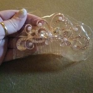 Wedding Bridal Prom Rhinestone Pearl Hair comb